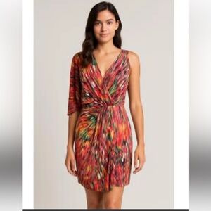 BOSTON PROPER GRECIAN INSPIRED KIMONO SLEEVE ONE SHOULDER STYLE DRESS SZ 10